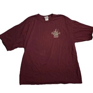 Vintage Hard Rock Cafe Atlantic City Graphic T-Shirt XXL Burgundy Guitar